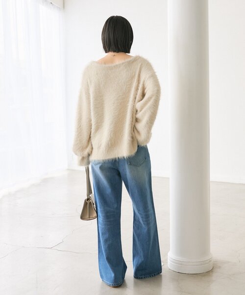 リバイバル/前後2WAY】メランジフェザー2WAYニット（ニット/セーター