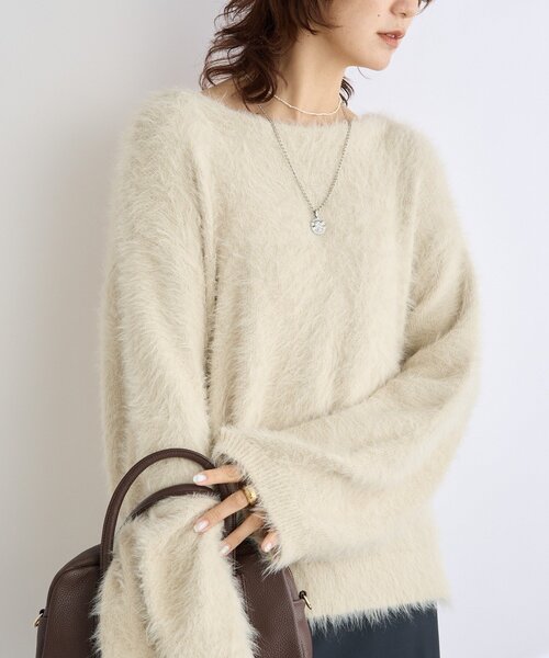 リバイバル/前後2WAY】メランジフェザー2WAYニット（ニット/セーター