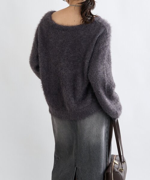 リバイバル/前後2WAY】メランジフェザー2WAYニット（ニット/セーター