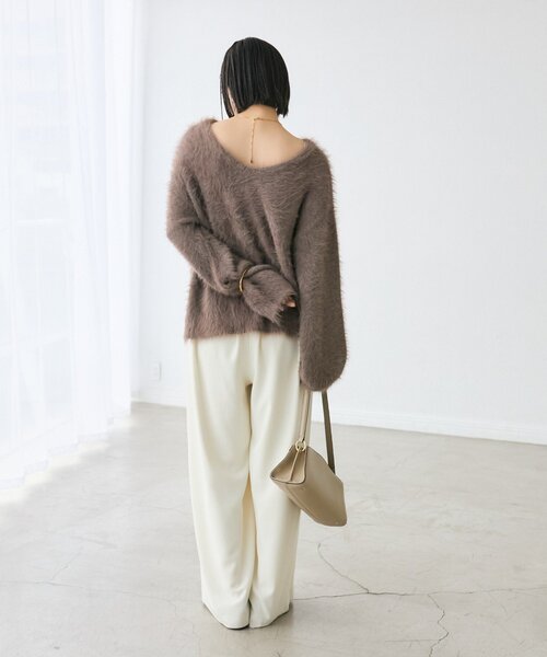 リバイバル/前後2WAY】メランジフェザー2WAYニット（ニット/セーター