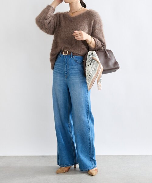 RIVE DROITE（リヴドロワ）の「【リバイバル/前後2WAY】メランジフェザー2WAYニット（ニット/セーター・レディース・チャコールグレー/ブラウン/ホワイト系その他・FREE）」の11枚目の写真