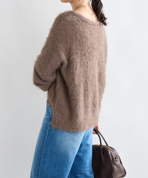 RIVE DROITE（リヴドロワ）の「【リバイバル/前後2WAY】メランジフェザー2WAYニット（ニット/セーター・レディース・チャコールグレー/ブラウン/ホワイト系その他・FREE）」の15枚目の写真