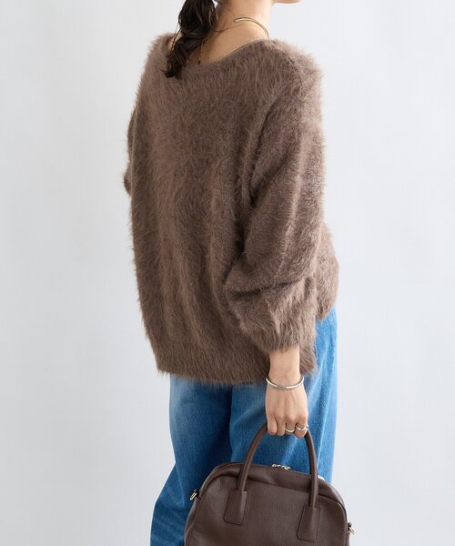 RIVE DROITE（リヴドロワ）の「【リバイバル/前後2WAY】メランジフェザー2WAYニット（ニット/セーター・レディース・チャコールグレー/ブラウン/ホワイト系その他・FREE）」の16枚目の写真