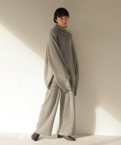 KALENO（カレノ）の「soft rib knit pants（その他パンツ・レディース・ベージュ/グレー/ブラック・FREE）」の6枚目の写真