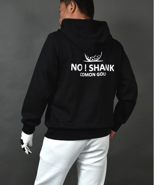 COMON GOLF(コモンゴルフ)の「プリント入り ポンチスウェット素材 フーディーゴルフジャケット(パーカー・メンズ・ホワイト/ブラック・M/XXXL/XXL/XL/L)」の17枚目の写真