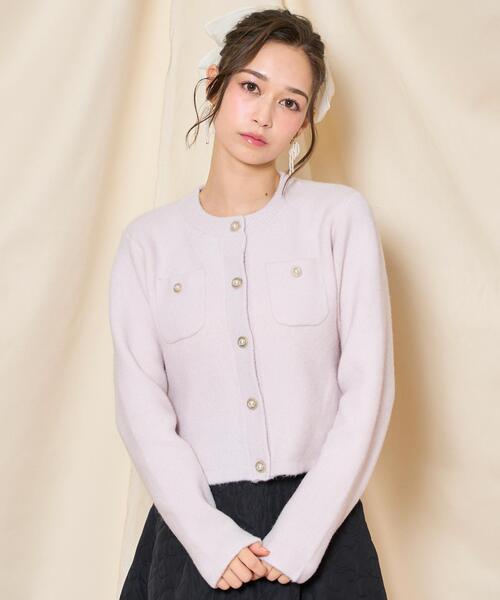 WILLSELECTION（ウィルセレクション）の「モヘアライクニットジャケット（カーディガン/ボレロ・レディース・オフホワイト/チャコールグレー/ピンク/ボルドー/ブラック・FREE）」の15枚目の写真