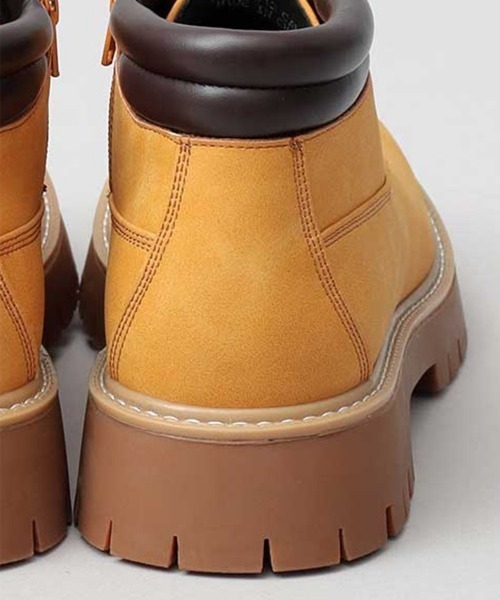 BACKYARD FAMILY(バックヤードファミリー)の「glabella SHORT WORK BOOTS(ブーツ・メンズ・ブラック/キャメル・26cm/27cm)」の4枚目の写真