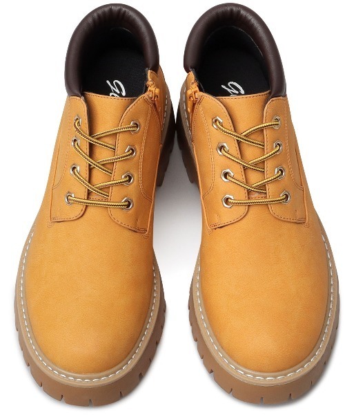 BACKYARD FAMILY(バックヤードファミリー)の「glabella SHORT WORK BOOTS(ブーツ・メンズ・ブラック/キャメル・26cm/27cm)」の5枚目の写真