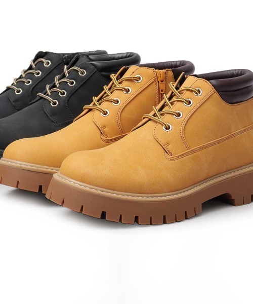 BACKYARD FAMILY(バックヤードファミリー)の「glabella SHORT WORK BOOTS(ブーツ・メンズ・ブラック/キャメル・26cm/27cm)」の11枚目の写真