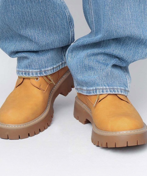 BACKYARD FAMILY(バックヤードファミリー)の「glabella SHORT WORK BOOTS(ブーツ・メンズ・ブラック/キャメル・26cm/27cm)」の8枚目の写真