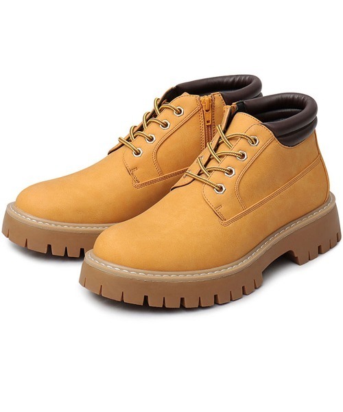 BACKYARD FAMILY(バックヤードファミリー)の「glabella SHORT WORK BOOTS(ブーツ・メンズ・ブラック/キャメル・26cm/27cm)」の14枚目の写真