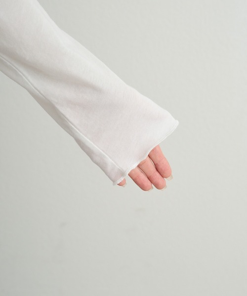 PUAL CE CIN（ピュアルセシン）の「コットンシアーハイネックカットソー（Tシャツ/カットソー・レディース・ベージュ系/オレンジ系/ブラック/オフホワイト・FREE）」の17枚目の写真