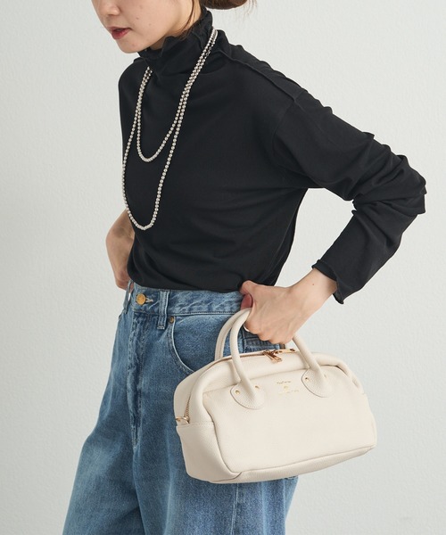 PUAL CE CIN（ピュアルセシン）の「コットンシアーハイネックカットソー（Tシャツ/カットソー・レディース・ベージュ系/オレンジ系/ブラック/オフホワイト・FREE）」の14枚目の写真