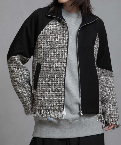 MARECHAL TERRE (マルシャルテル) ツイード切替パディング ブルゾン