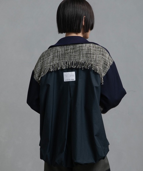 MARECHAL TERRE（マルシャルテル）の「ツイードスタンドブルゾン（ブルゾン・レディース・ベージュ/グリーン/ブラック系その他/ブラック・MEDIUM）」の7枚目の写真