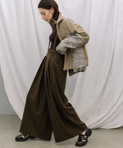 MARECHAL TERRE（マルシャルテル）の「ツイードスタンドブルゾン（ブルゾン・レディース・ベージュ/グリーン/ブラック系その他/ブラック・MEDIUM）」の13枚目の写真