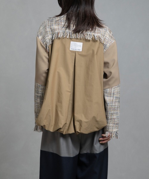 MARECHAL TERRE（マルシャルテル）の「ツイードスタンドブルゾン（ブルゾン・レディース・ベージュ/グリーン/ブラック系その他/ブラック・MEDIUM）」の16枚目の写真