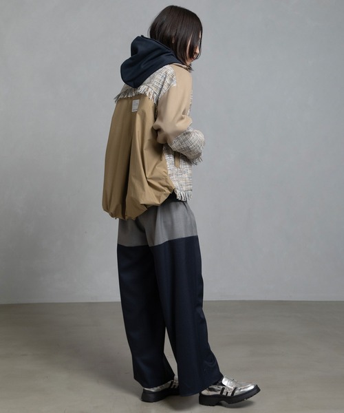 MARECHAL TERRE（マルシャルテル）の「ツイードスタンドブルゾン（ブルゾン・レディース・ベージュ/グリーン/ブラック系その他/ブラック・MEDIUM）」の18枚目の写真