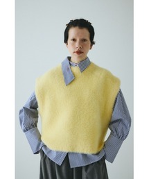 Shaggy knit vest シャギーニットベスト