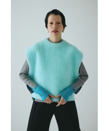 Shaggy knit vest シャギーニットベスト