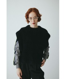 Shaggy knit vest シャギーニットベスト