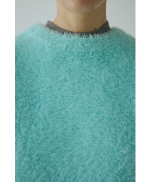 HeRIN.CYE(ヘリンドットサイ)の「Shaggy knit vest シャギーニットベスト(ニット/セーター・レディース・ライトイエロー/ライトブルー/ブラック/オフホワイト・FREE)」の15枚目の写真