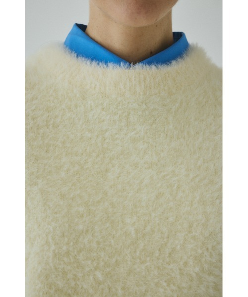 HeRIN.CYE(ヘリンドットサイ)の「Shaggy knit vest シャギーニットベスト(ニット/セーター・レディース・ライトイエロー/ライトブルー/ブラック/オフホワイト・FREE)」の14枚目の写真