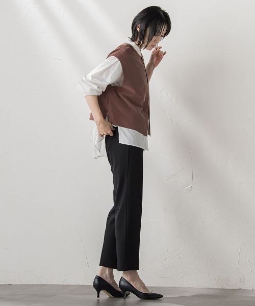 la.f…(ラエフ)の「【biyori/極】"着心地も美しさも"パーフェクトムーブパンツ≪洗濯機で洗える≫(スラックス・レディース・ブラック/キャメル・7号/9号/11号)」の12枚目の写真