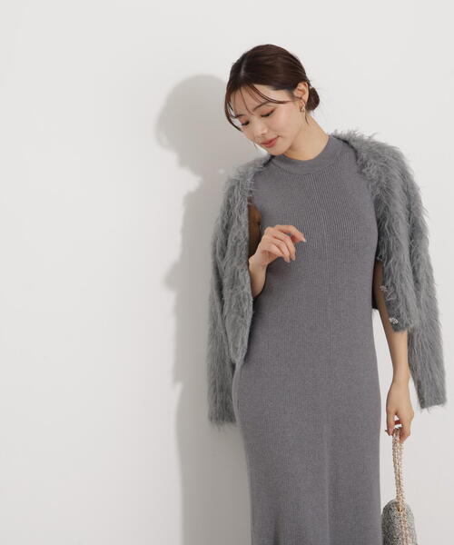 PROPORTION BODY DRESSING（プロポーションボディドレッシング）の「シャギーカーデニットセットアップ / 1215240102（ワンピース・レディース・グレー/ダークグレー・MEDIUM/P/S）」の8枚目の写真
