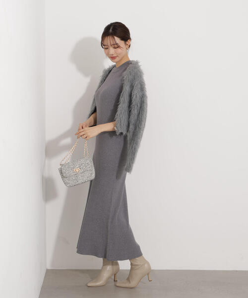 PROPORTION BODY DRESSING（プロポーションボディドレッシング）の「シャギーカーデニットセットアップ / 1215240102（ワンピース・レディース・グレー/ダークグレー・MEDIUM/P/S）」の9枚目の写真