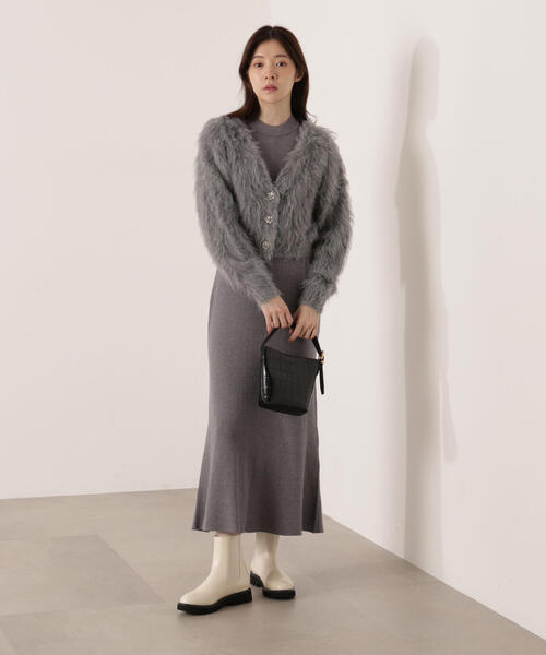 PROPORTION BODY DRESSING（プロポーションボディドレッシング）の「シャギーカーデニットセットアップ / 1215240102（ワンピース・レディース・グレー/ダークグレー・MEDIUM/P/S）」の12枚目の写真