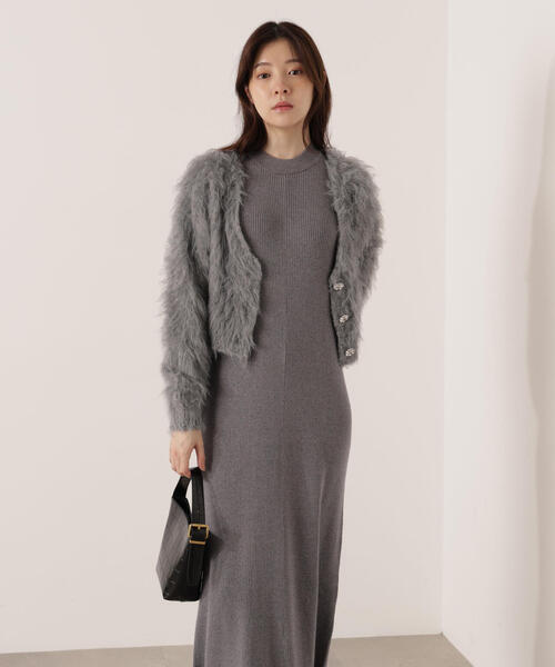 PROPORTION BODY DRESSING（プロポーションボディドレッシング）の「シャギーカーデニットセットアップ / 1215240102（ワンピース・レディース・グレー/ダークグレー・MEDIUM/P/S）」の13枚目の写真