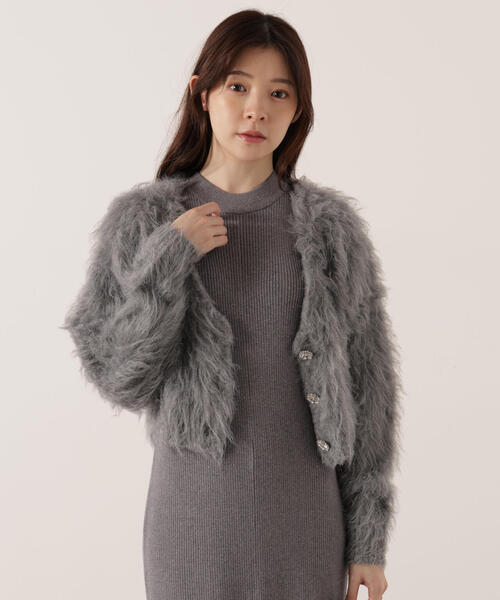 PROPORTION BODY DRESSING（プロポーションボディドレッシング）の「シャギーカーデニットセットアップ / 1215240102（ワンピース・レディース・グレー/ダークグレー・MEDIUM/P/S）」の14枚目の写真
