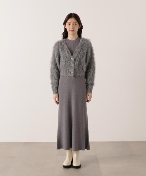 PROPORTION BODY DRESSING（プロポーションボディドレッシング）の「シャギーカーデニットセットアップ / 1215240102（ワンピース・レディース・グレー/ダークグレー・MEDIUM/P/S）」の15枚目の写真