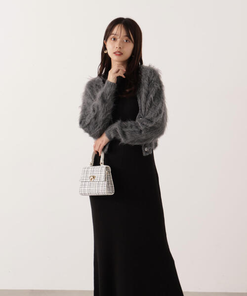 PROPORTION BODY DRESSING（プロポーションボディドレッシング）の「シャギーカーデニットセットアップ / 1215240102（ワンピース・レディース・グレー/ダークグレー・MEDIUM/P/S）」の2枚目の写真