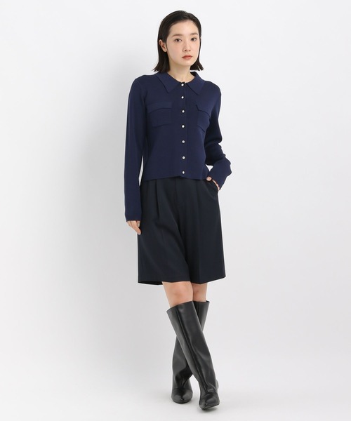 Andemiu(アンデミュウ)の「キンボタンポロニット長袖601790(ニット/セーター・レディース・ネイビー/レッド/アイボリー・FREE)」の15枚目の写真