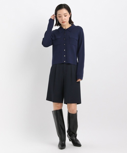 Andemiu(アンデミュウ)の「キンボタンポロニット長袖601790(ニット/セーター・レディース・ネイビー/レッド/アイボリー・FREE)」の16枚目の写真