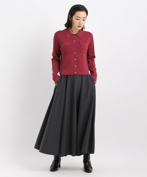 Andemiu(アンデミュウ)の「キンボタンポロニット長袖601790(ニット/セーター・レディース・ネイビー/レッド/アイボリー・FREE)」の17枚目の写真