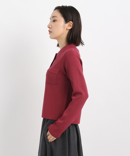 Andemiu(アンデミュウ)の「キンボタンポロニット長袖601790(ニット/セーター・レディース・ネイビー/レッド/アイボリー・FREE)」の20枚目の写真
