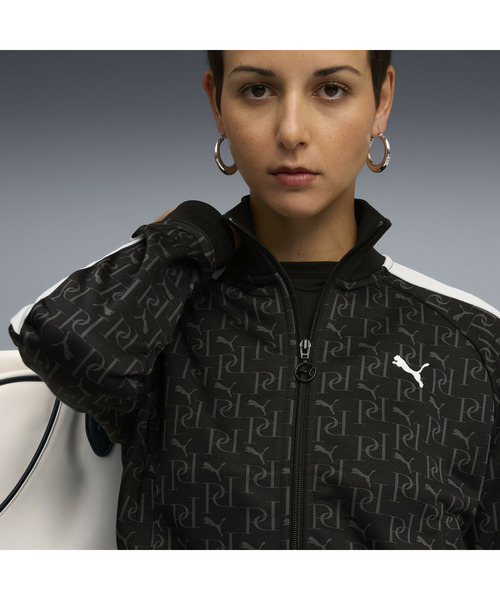 PUMA（プーマ）の「PUMA プーマ ウィメンズ T7 AOP ストレート トラック ジャケット（ジャージ・レディース・ブラック/オフホワイト・LARGE/MEDIUM/SMALL/X-LARGE）」の10枚目の写真
