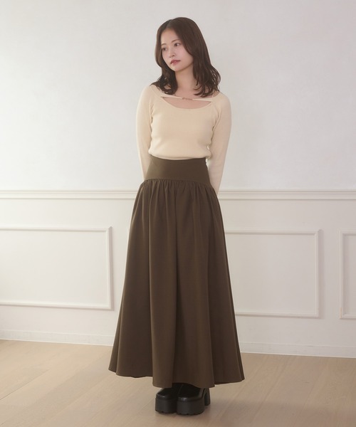 Ambre Neige(アンブルネージュ)の「Ribbon flare volume skirt / リボンフレアボリュームスカート(スカート・レディース・ブラウン系その他/ブラック・FREE)」の14枚目の写真