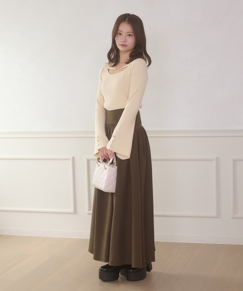 Ambre Neige(アンブルネージュ)の「Ribbon flare volume skirt / リボンフレアボリュームスカート(スカート・レディース・ブラウン系その他/ブラック・FREE)」の11枚目の写真