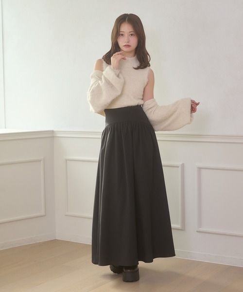 Ambre Neige(アンブルネージュ)の「Ribbon flare volume skirt / リボンフレアボリュームスカート(スカート・レディース・ブラウン系その他/ブラック・FREE)」の13枚目の写真