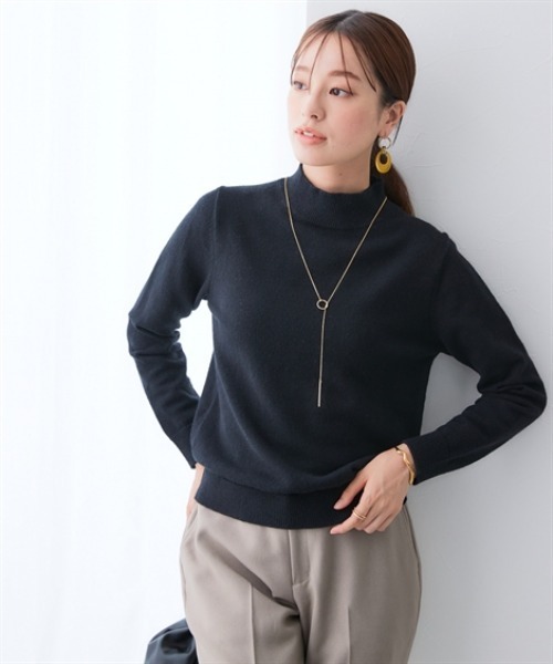 7days Life Styling（セブンデイズライフスタイリング）の「ハイネックニット（毛玉になりにくい・タンブル乾燥OK）<大きいサイズ有>（ニット/セーター・レディース・杢グレー/アイボリー/ブラック/ラベンダー・S/M/L/LL/3L/4L/5L/6L）」の10枚目の写真