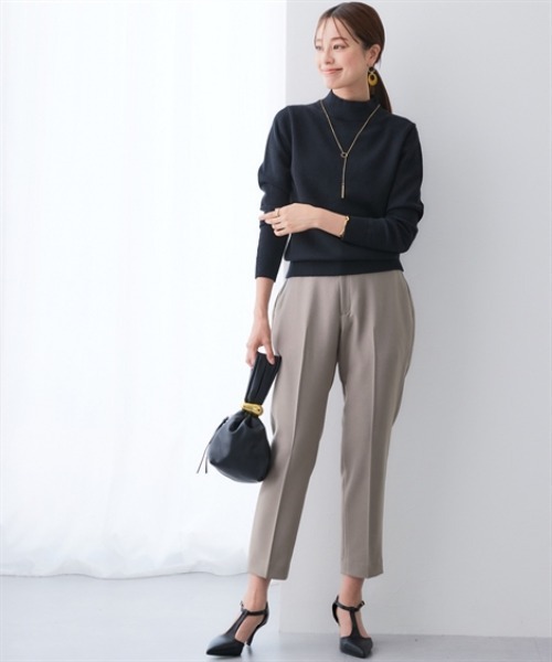 7days Life Styling（セブンデイズライフスタイリング）の「ハイネックニット（毛玉になりにくい・タンブル乾燥OK）<大きいサイズ有>（ニット/セーター・レディース・杢グレー/アイボリー/ブラック/ラベンダー・S/M/L/LL/3L/4L/5L/6L）」の11枚目の写真