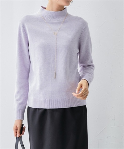 7days Life Styling（セブンデイズライフスタイリング）の「ハイネックニット（毛玉になりにくい・タンブル乾燥OK）<大きいサイズ有>（ニット/セーター・レディース・杢グレー/アイボリー/ブラック/ラベンダー・S/M/L/LL/3L/4L/5L/6L）」の16枚目の写真