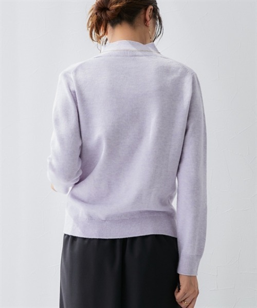 7days Life Styling（セブンデイズライフスタイリング）の「ハイネックニット（毛玉になりにくい・タンブル乾燥OK）<大きいサイズ有>（ニット/セーター・レディース・杢グレー/アイボリー/ブラック/ラベンダー・S/M/L/LL/3L/4L/5L/6L）」の18枚目の写真