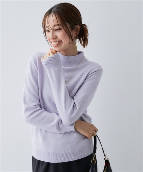 7days Life Styling（セブンデイズライフスタイリング）の「ハイネックニット（毛玉になりにくい・タンブル乾燥OK）<大きいサイズ有>（ニット/セーター・レディース・杢グレー/アイボリー/ブラック/ラベンダー・S/M/L/LL/3L/4L/5L/6L）」の15枚目の写真