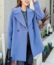 ダッフルコート（ブルー・ネイビー/青色系・無地）ファッション通販