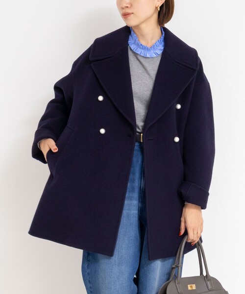 セール】【一部WEB限定アイテム】SP140リバーコート起毛メルトン仕上げ